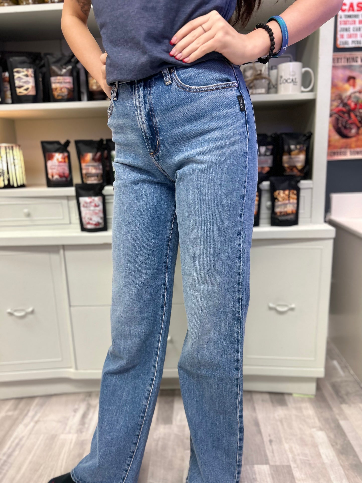 Highly Desirable High Rise Trouser Dad Jean