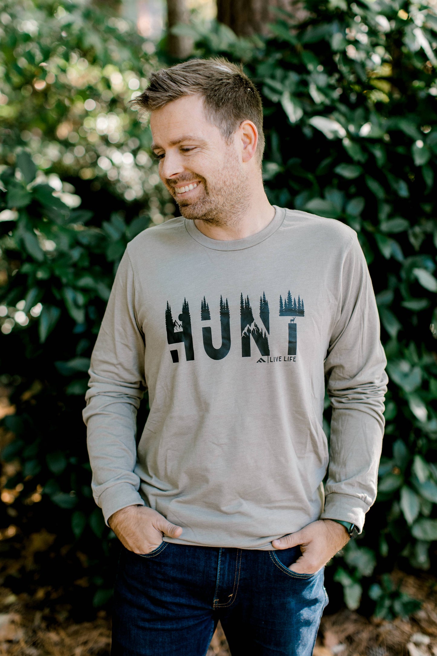 Hunt Stone Longsleeve Mens Graphic Tee
