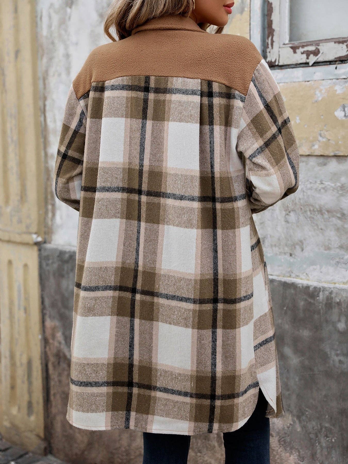 Plaid Shirt Jacket for Women