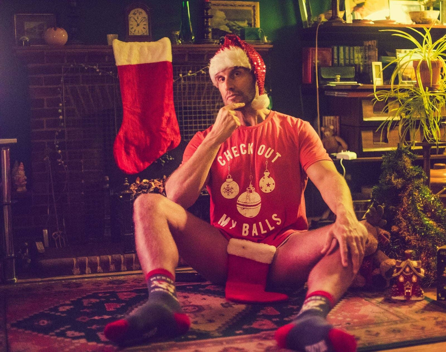 Check Out My Balls Christmas Graphic Tee