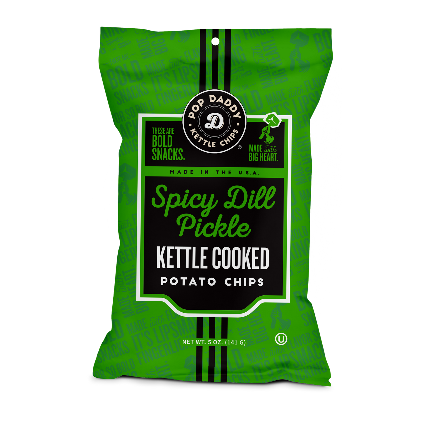 Spicy Dill Pickle Kettle Cooked Potato Chips