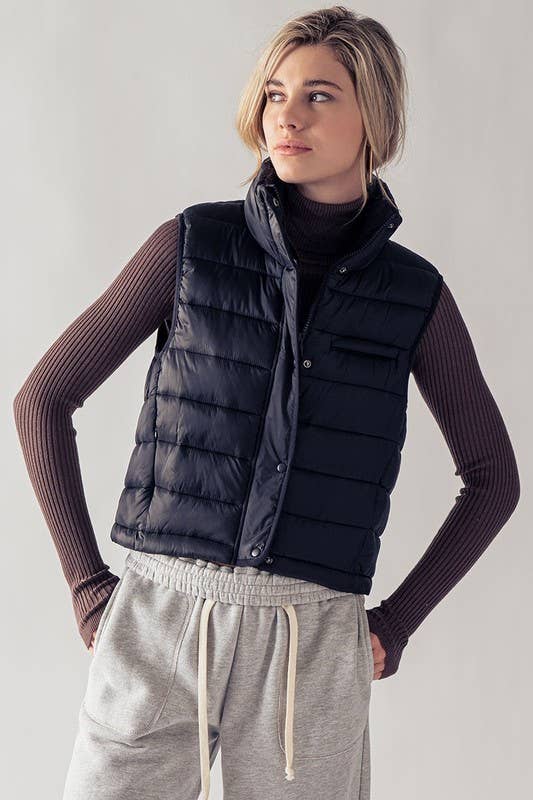 Quilted Black Vest Pre Order