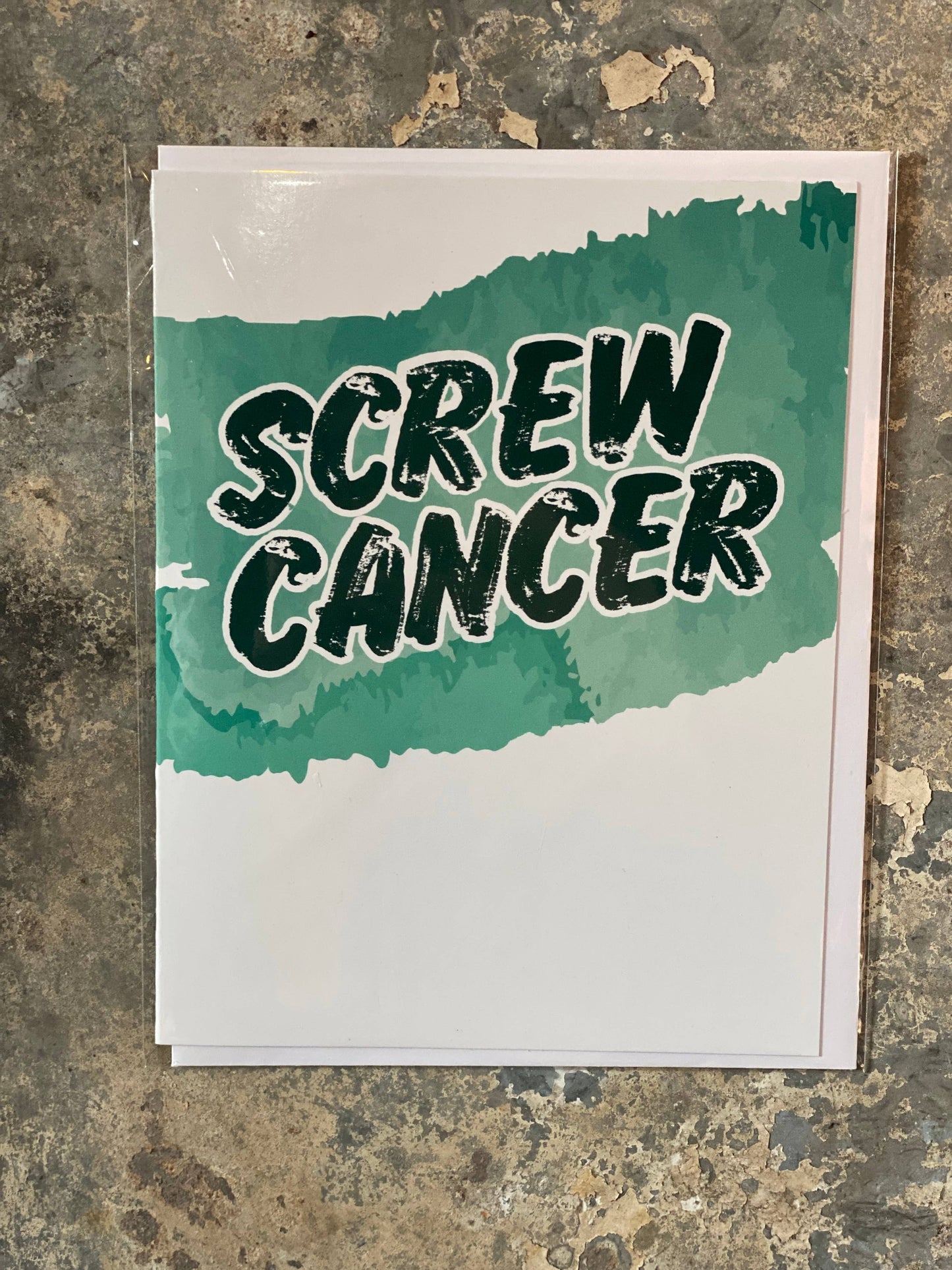 Screw Cancer Greeting Card