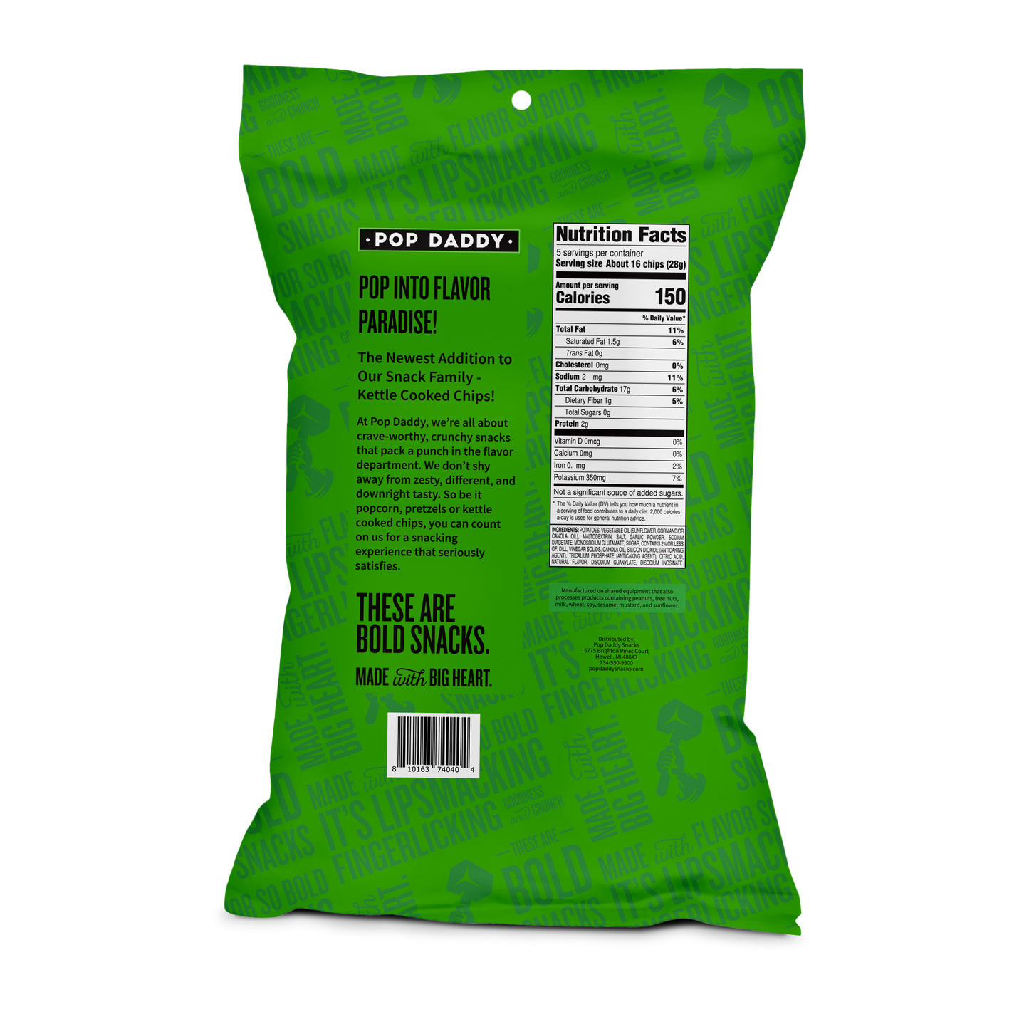 Spicy Dill Pickle Kettle Cooked Potato Chips