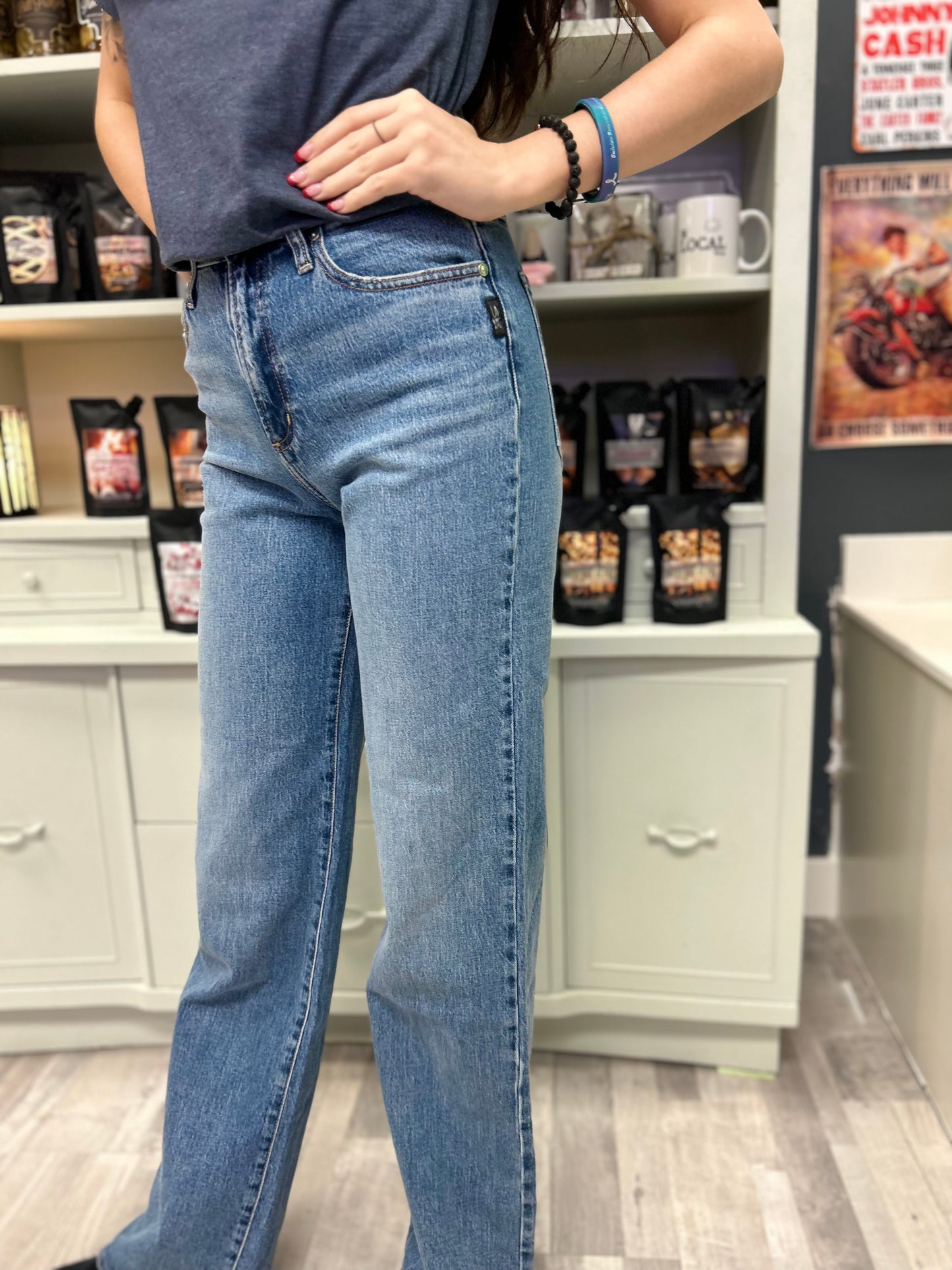 Highly Desirable High Rise Trouser Dad Jean