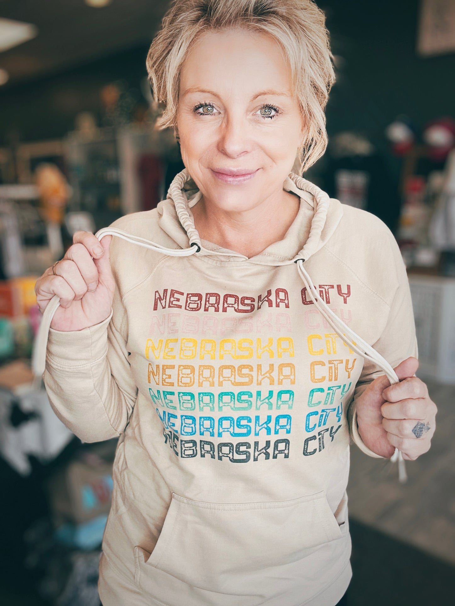 Nebraska City Repeat City Sand Hoodie