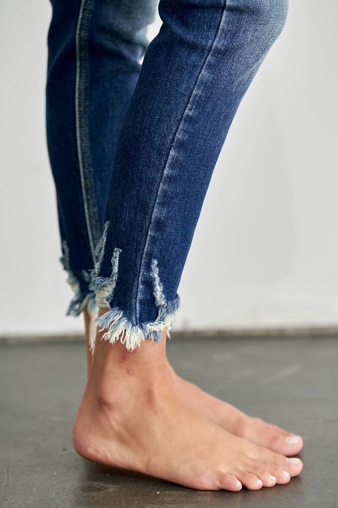 CURVY HIGH RISE ANKLE LENGTH DOUBLE WAIST SKINNY JEANS