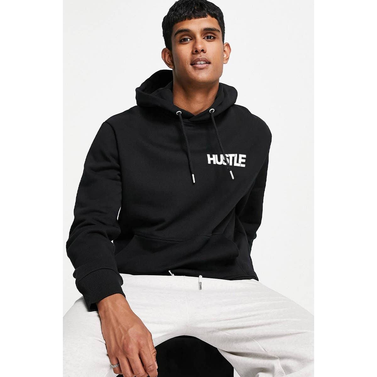 HUSTLE GRAPHIC MENS HOODIE
