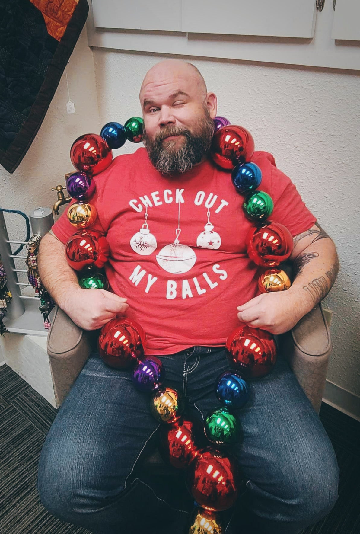 Check Out My XMAS Balls Tee