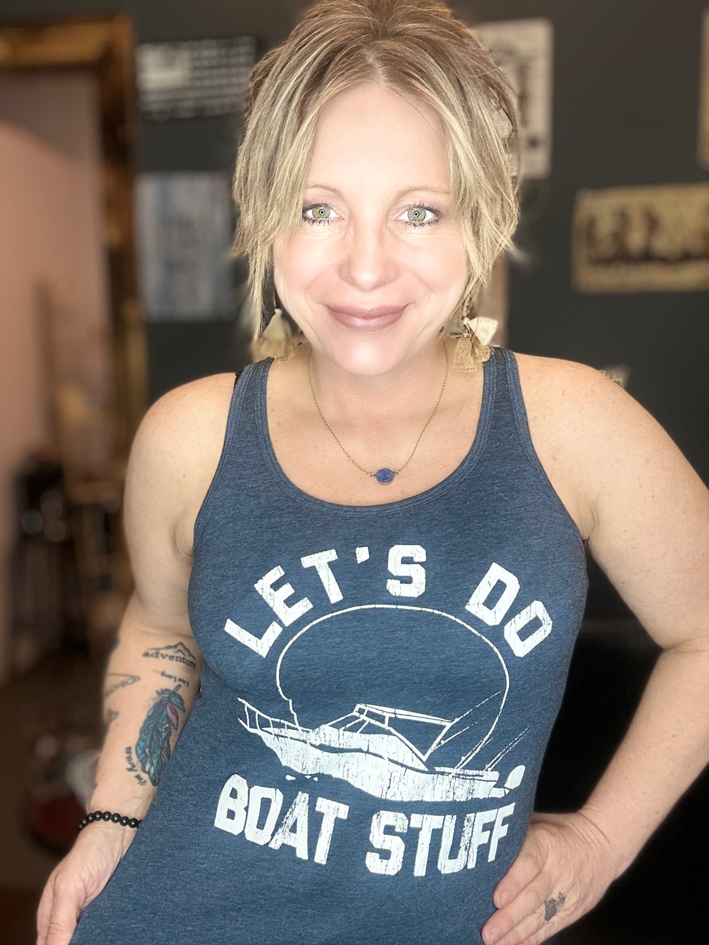 Let's Do Boat Stuff Men's Tank Top