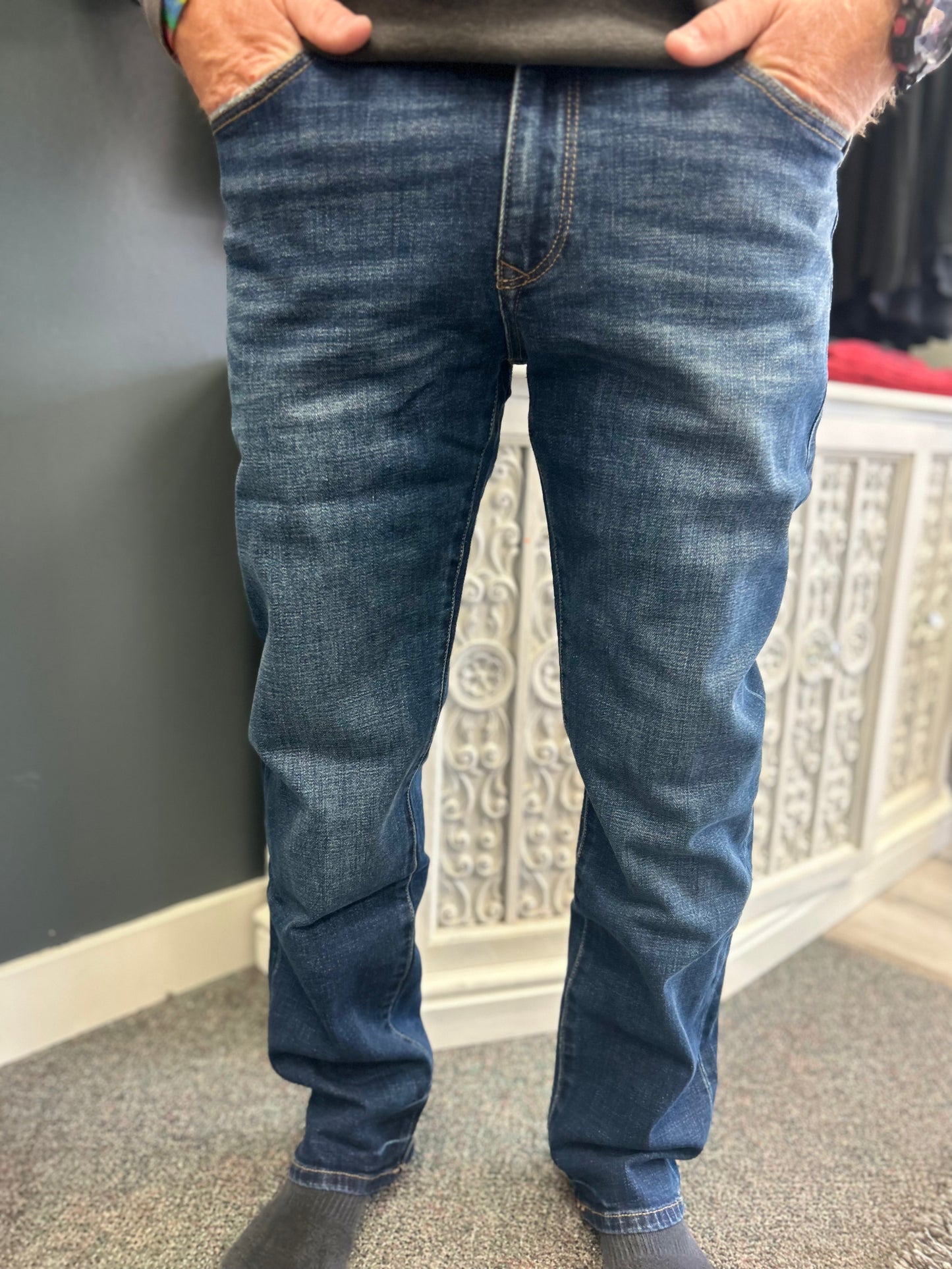 Mens KanCan Straight Leg Relaxed Fit In Indigo