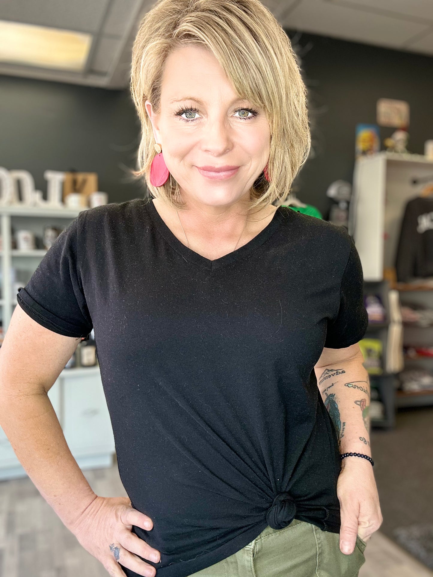 Boyfriend Tee In Black & Mocha
