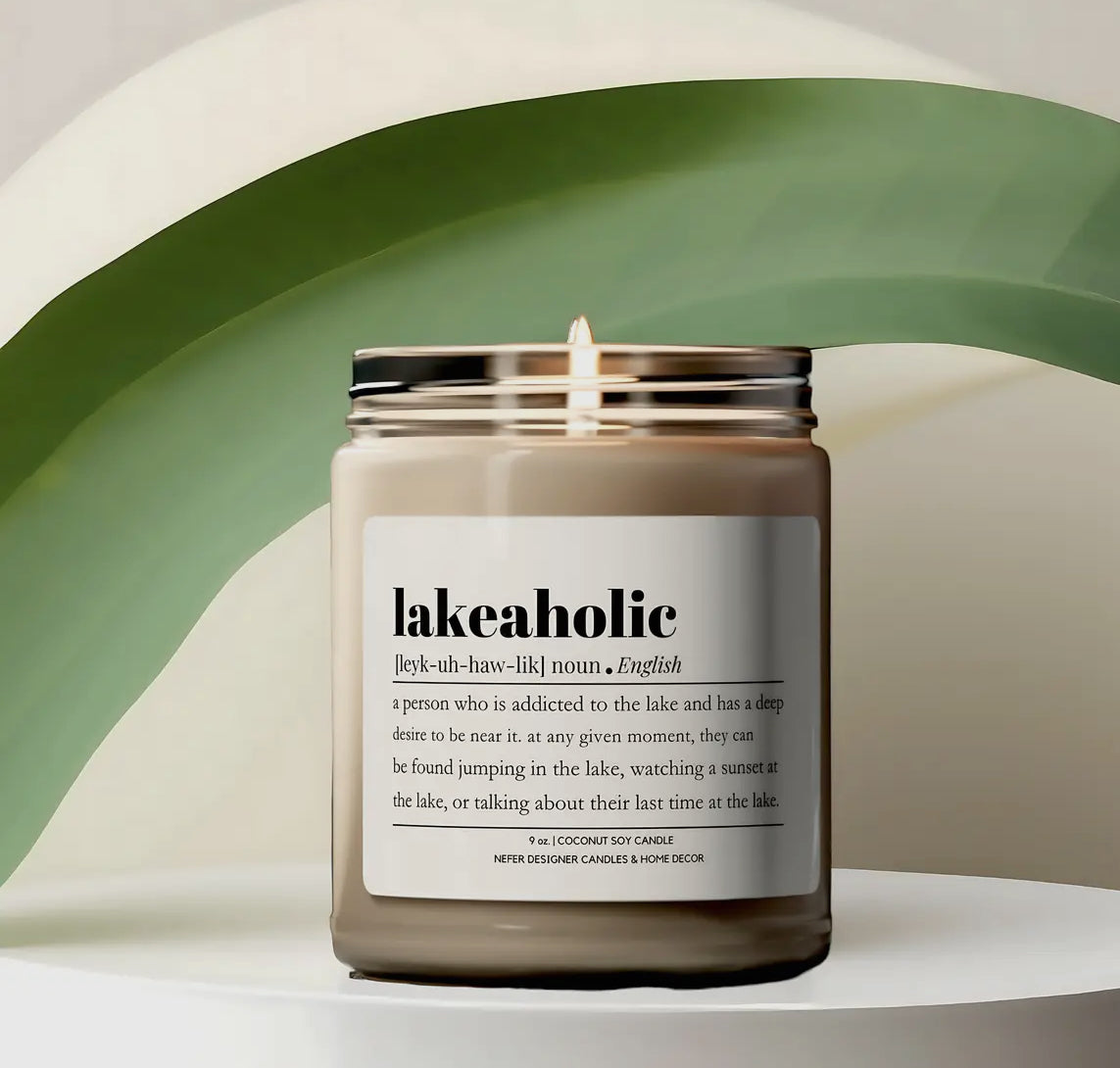 Lakeaholic - Dictionary Definition Candle