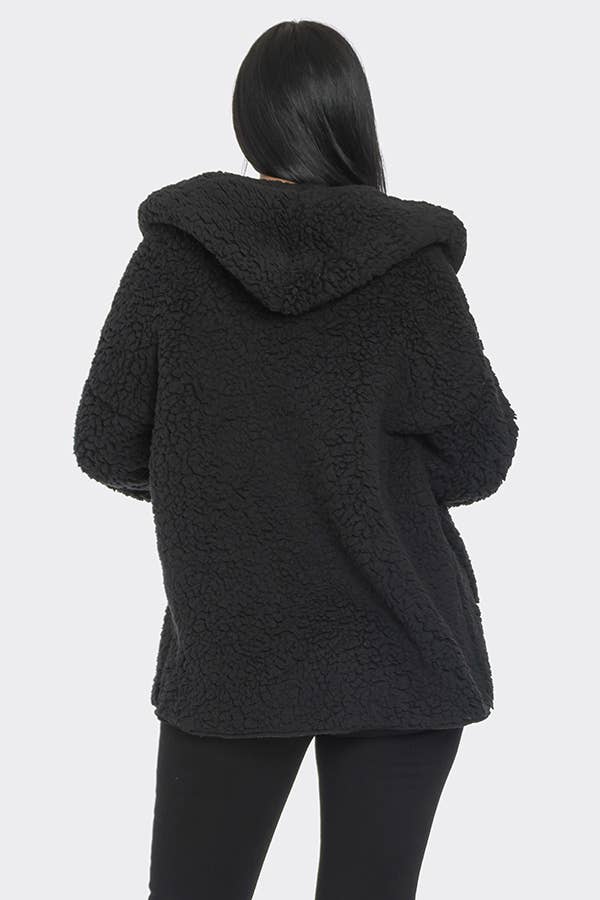 Fluffy Fuzzy Fur Hoodie Jacket