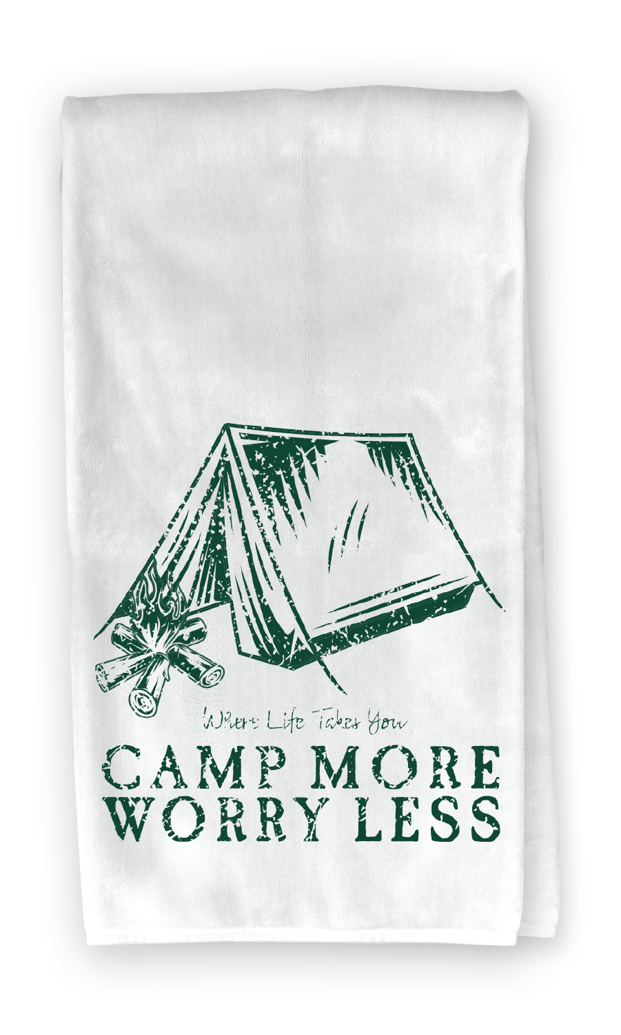 Vintage Tent Kitchen Towel - Where Life Takes You