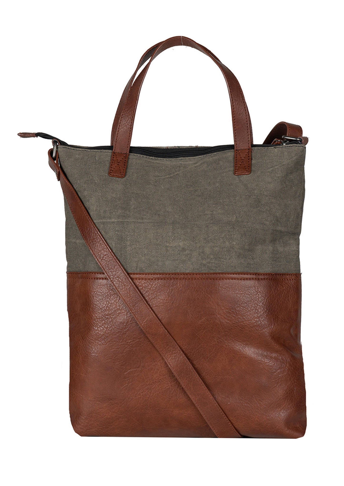 Jamie Up-Cycled Canvas Convertible Tote