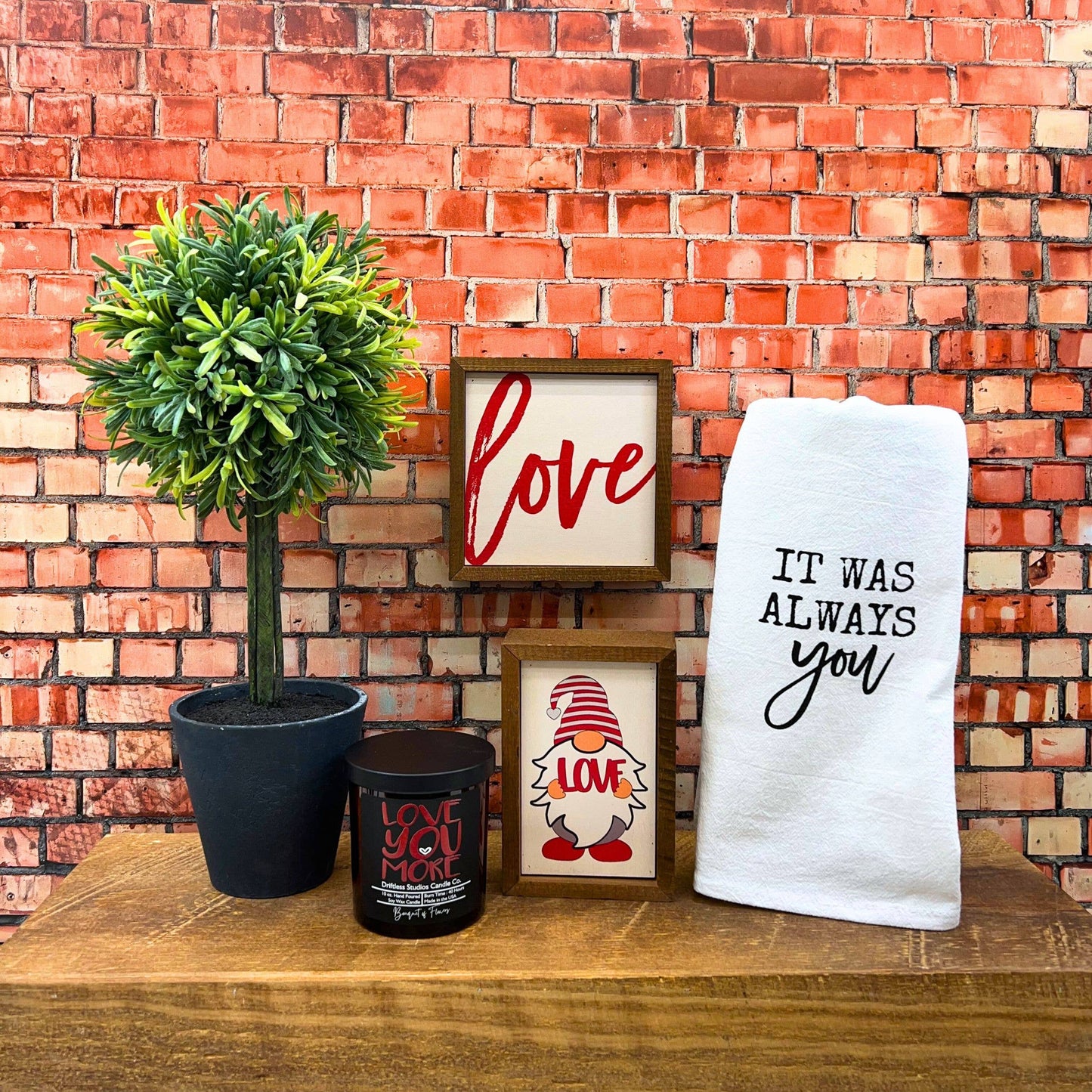 Love you more Valentines Farmhouse Candle