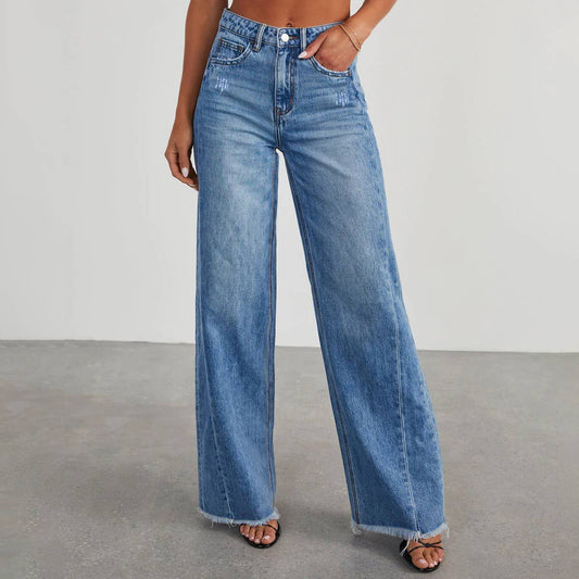 Loose Straight Leg With A Raw Edge Hem