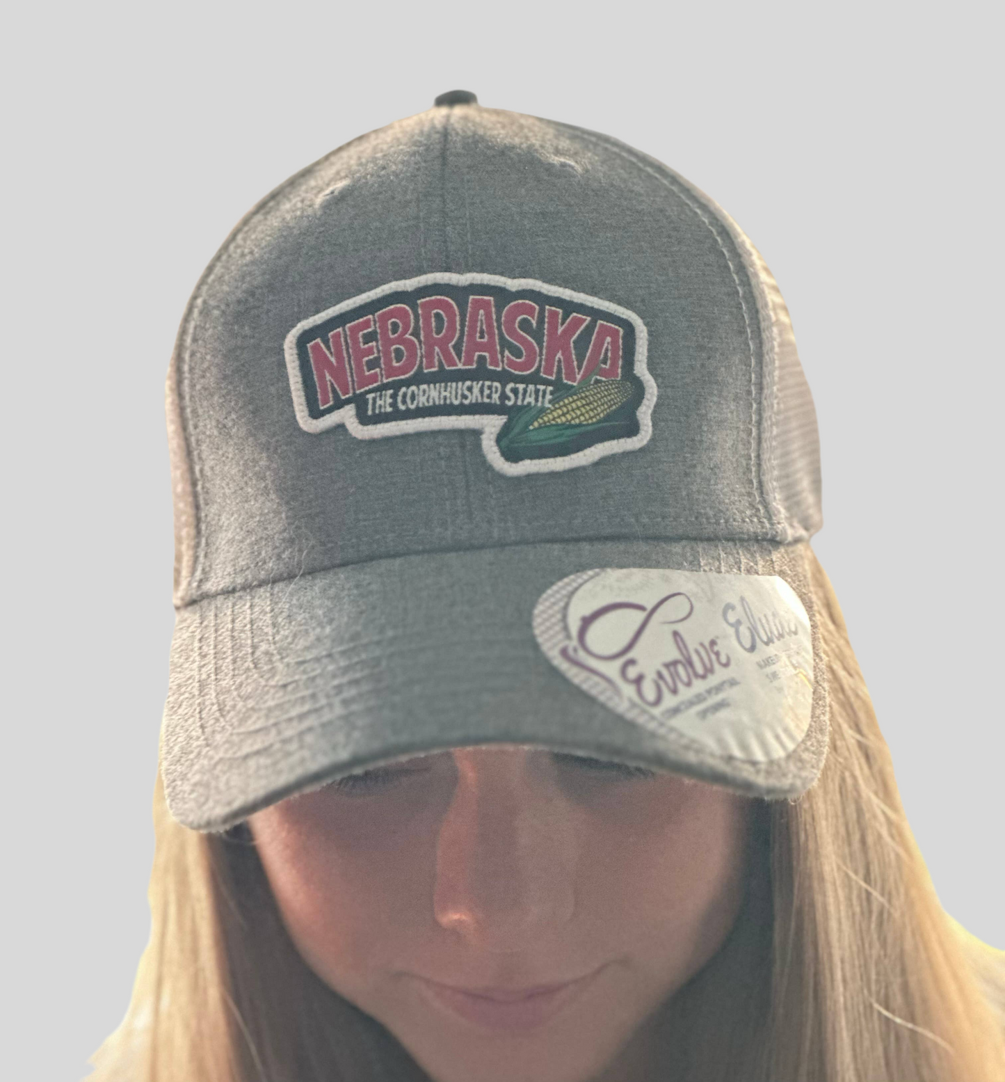 Nebraska The Cornhusker State Ladies Ponytail Hat