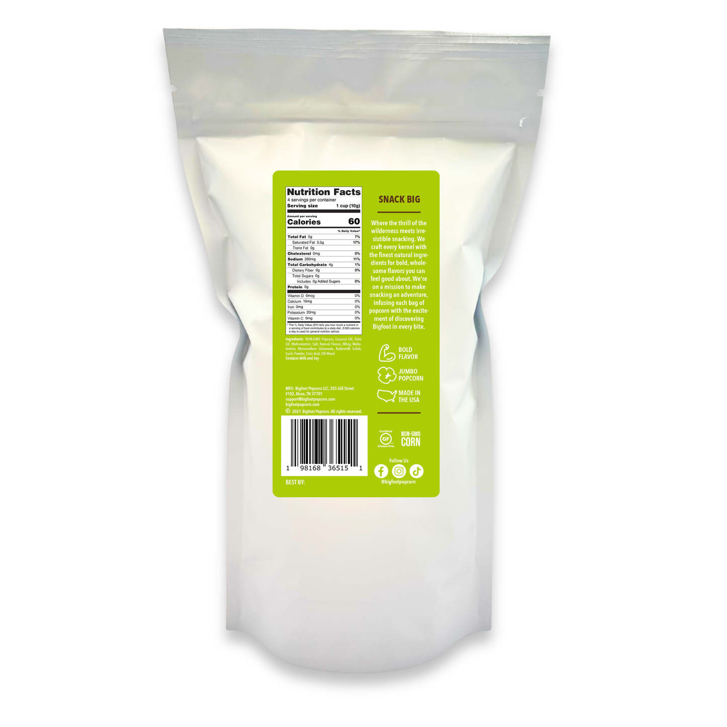 Dill Pickle Gourmet Popcorn