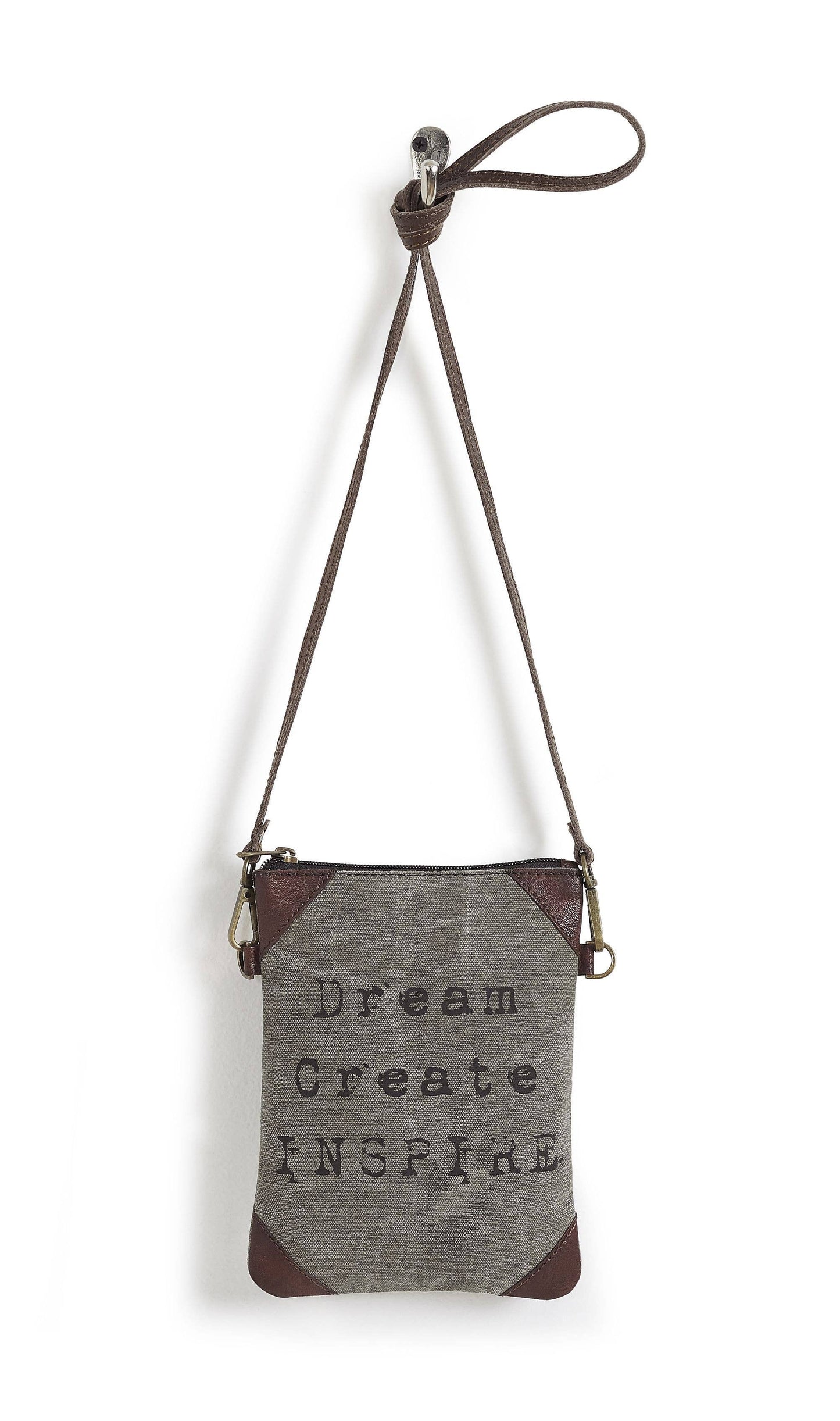 Dream Create Inspire Canvas Small Crossbody