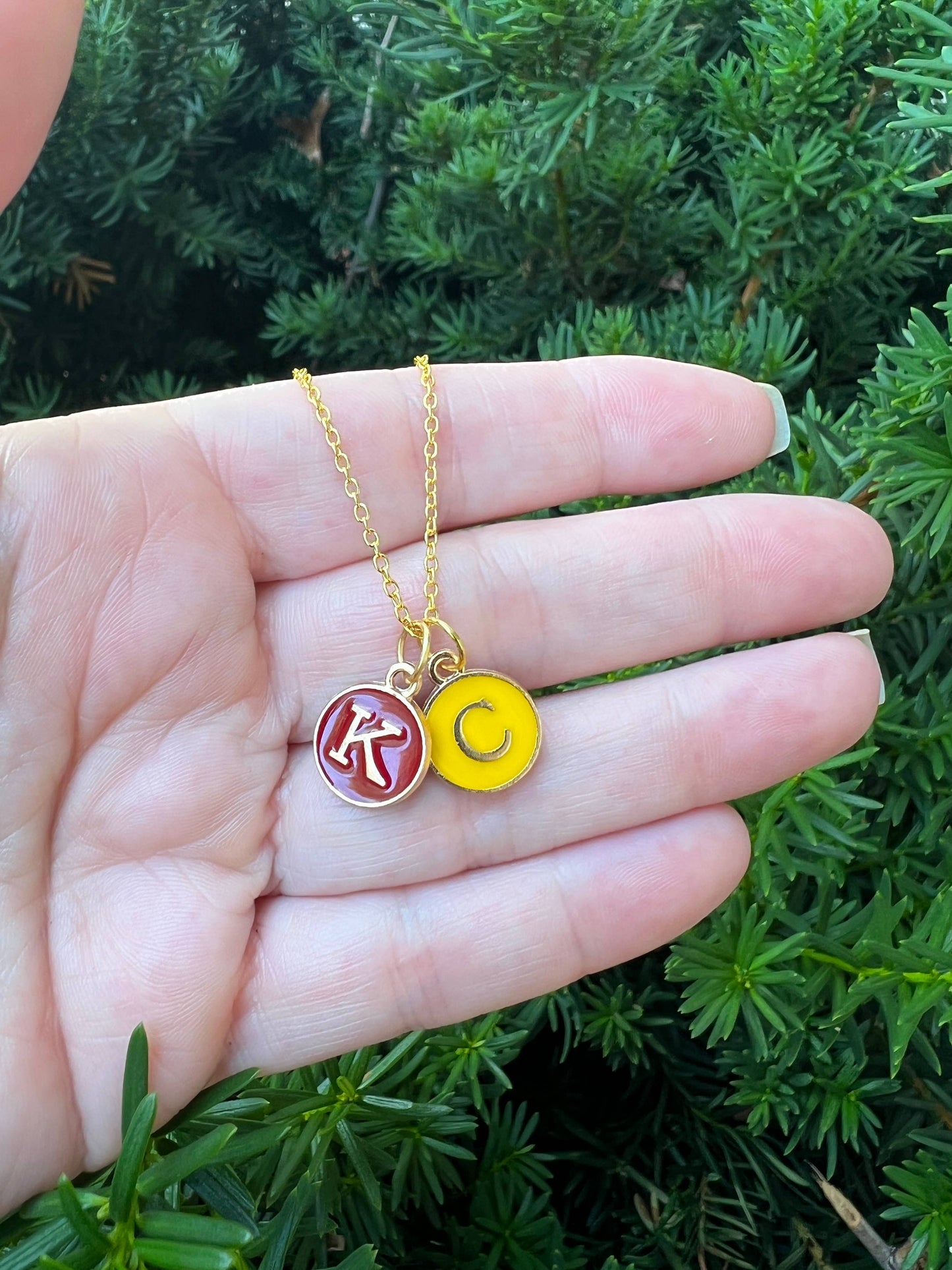 Red Yellow KC Charm Necklace