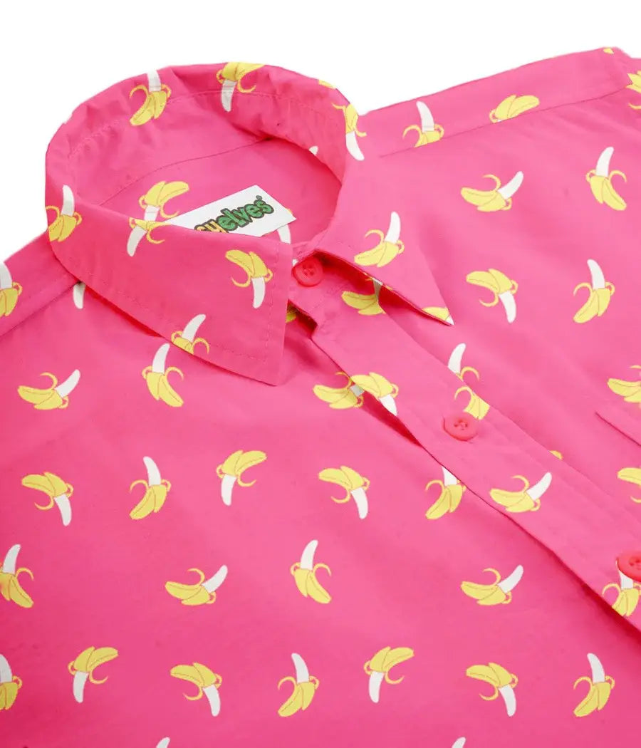 Pink Banana Hawaiian Shirt