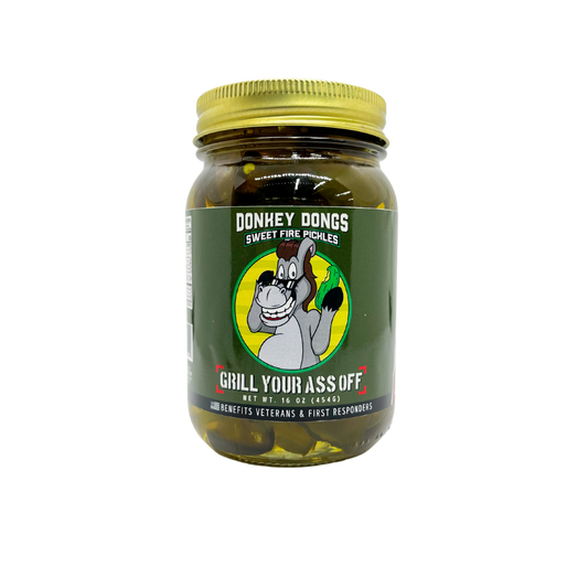 Donkey Dongs Sweet Fire Pickles - Spicy Pickle Chips