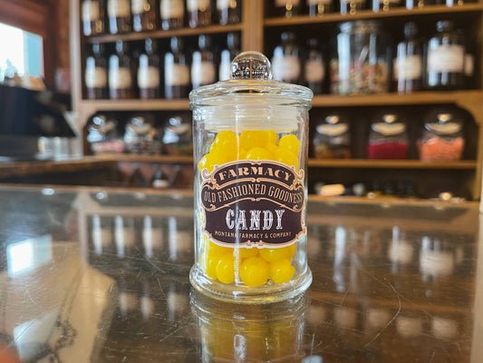 Old Fashioned Apothecary Jar with Lemon Candy