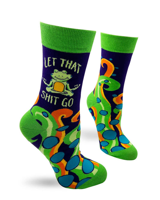 Let That Shit Go Funny Ladies' Socks