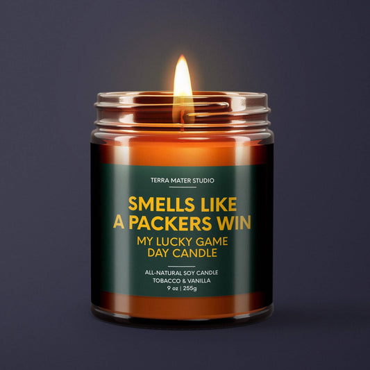 Smells Like A Packers Win | Green Bay Lucky Game Day Candle | Soy Wax Candle