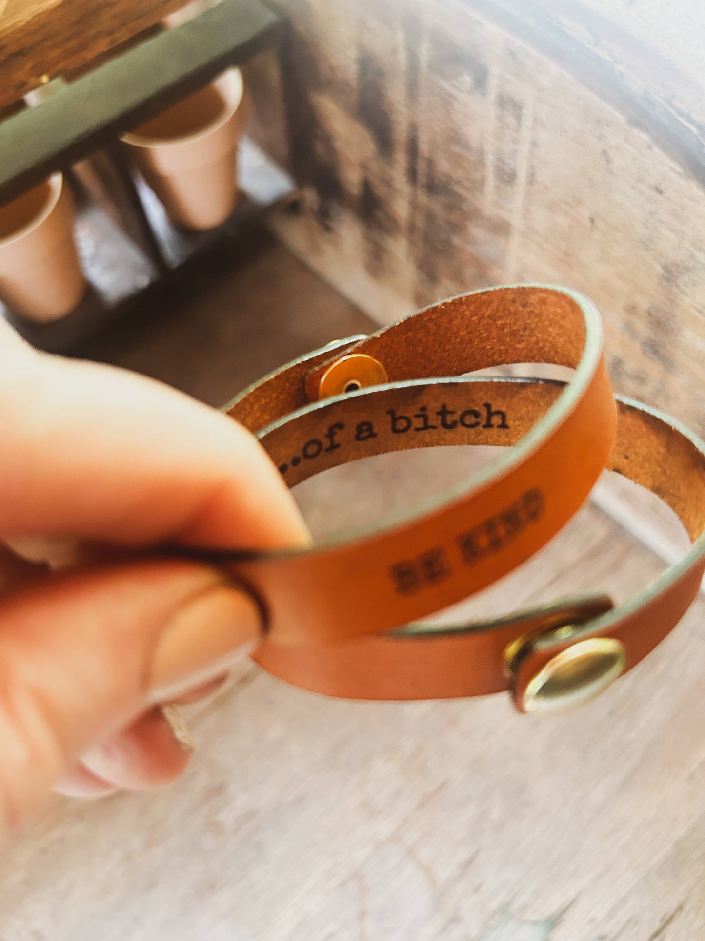 Be Kind Of A Bitch Leather Cuff Bracelet