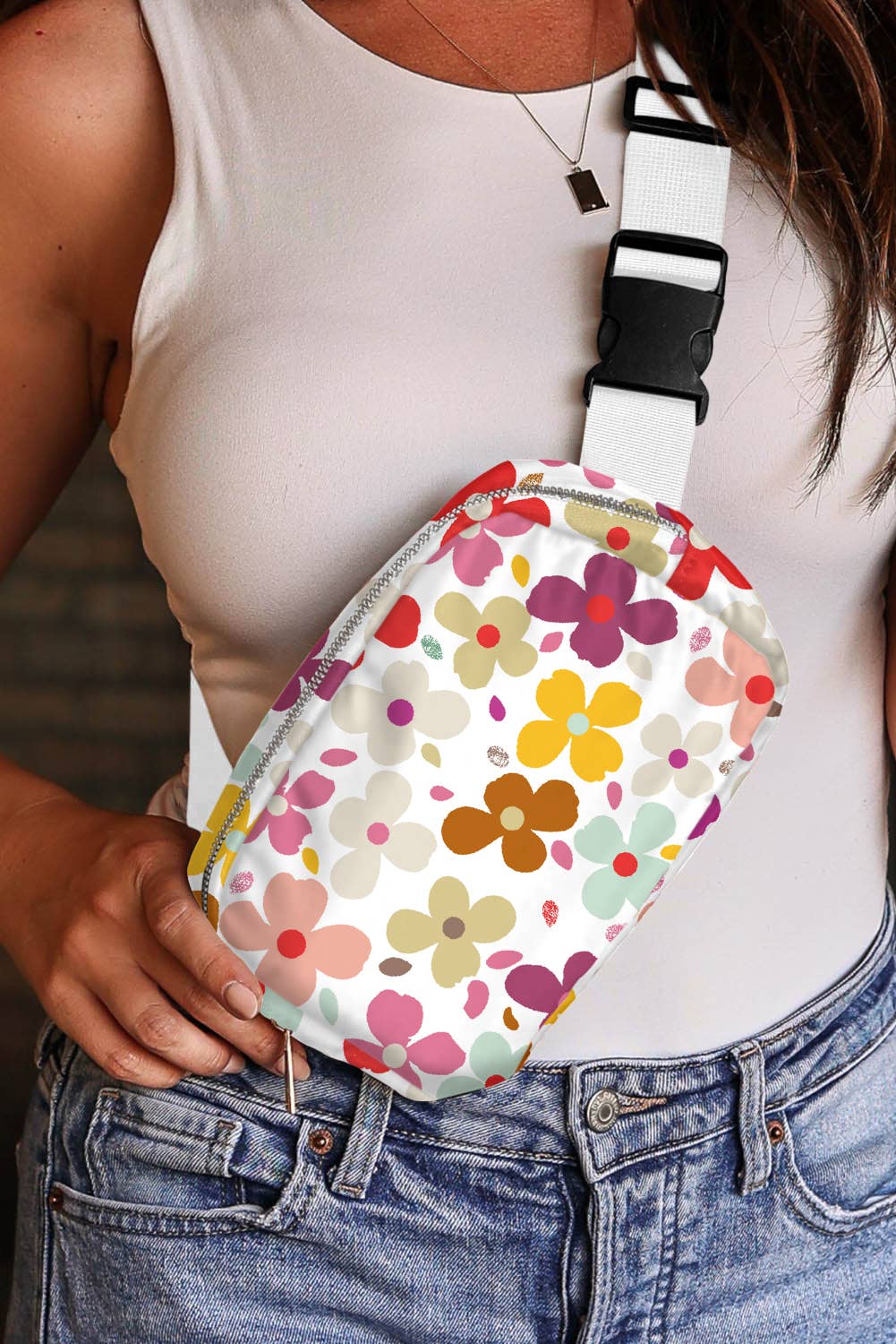 Cute Summer Flower Print Crossbody