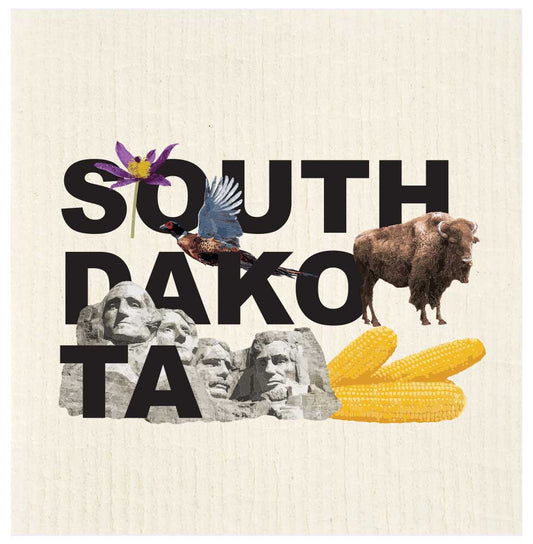 South Dakota Peek-A-Boo Swedish Dishcloth