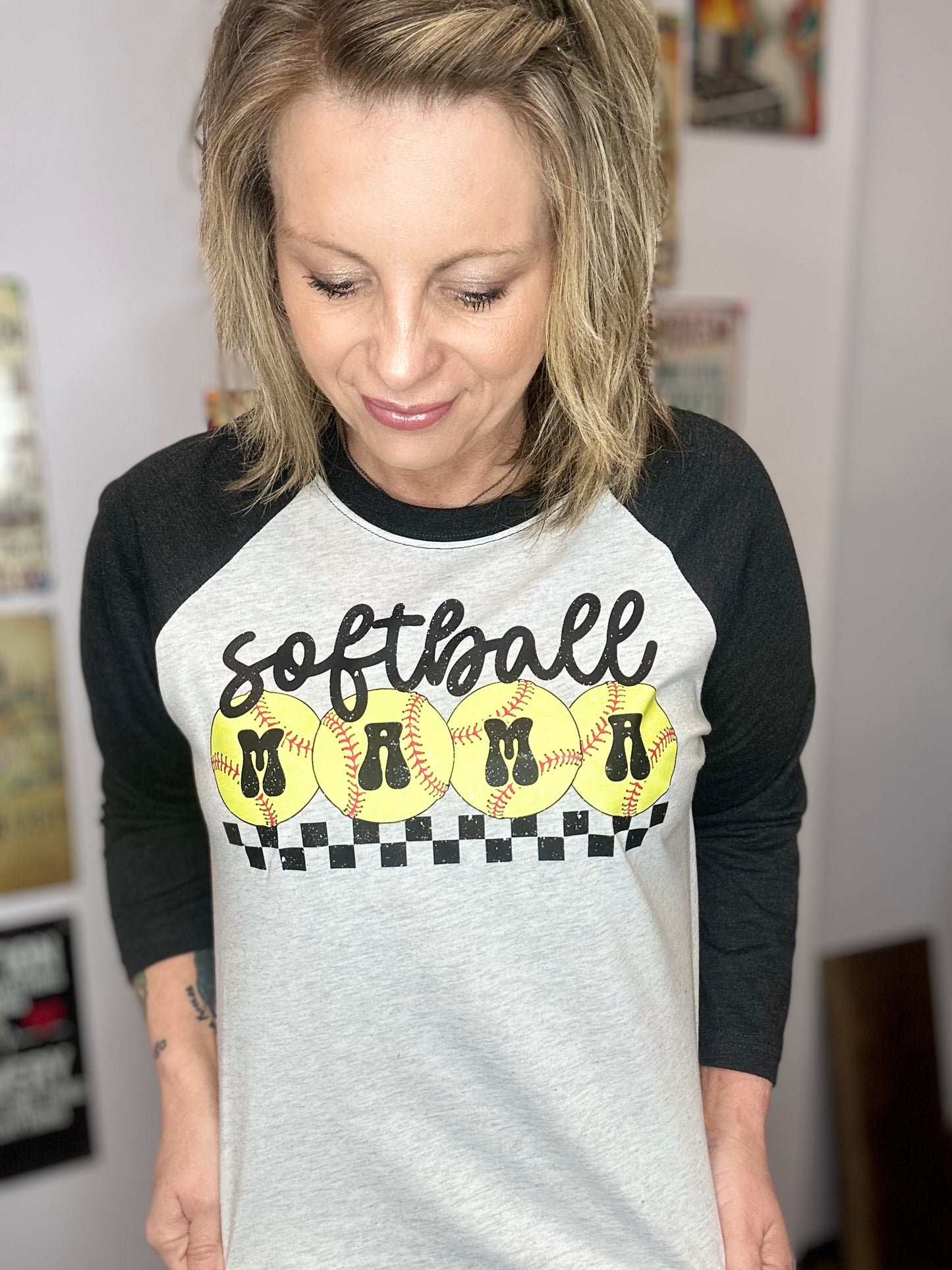 Softball MAMA 3/4 Sleeve Top