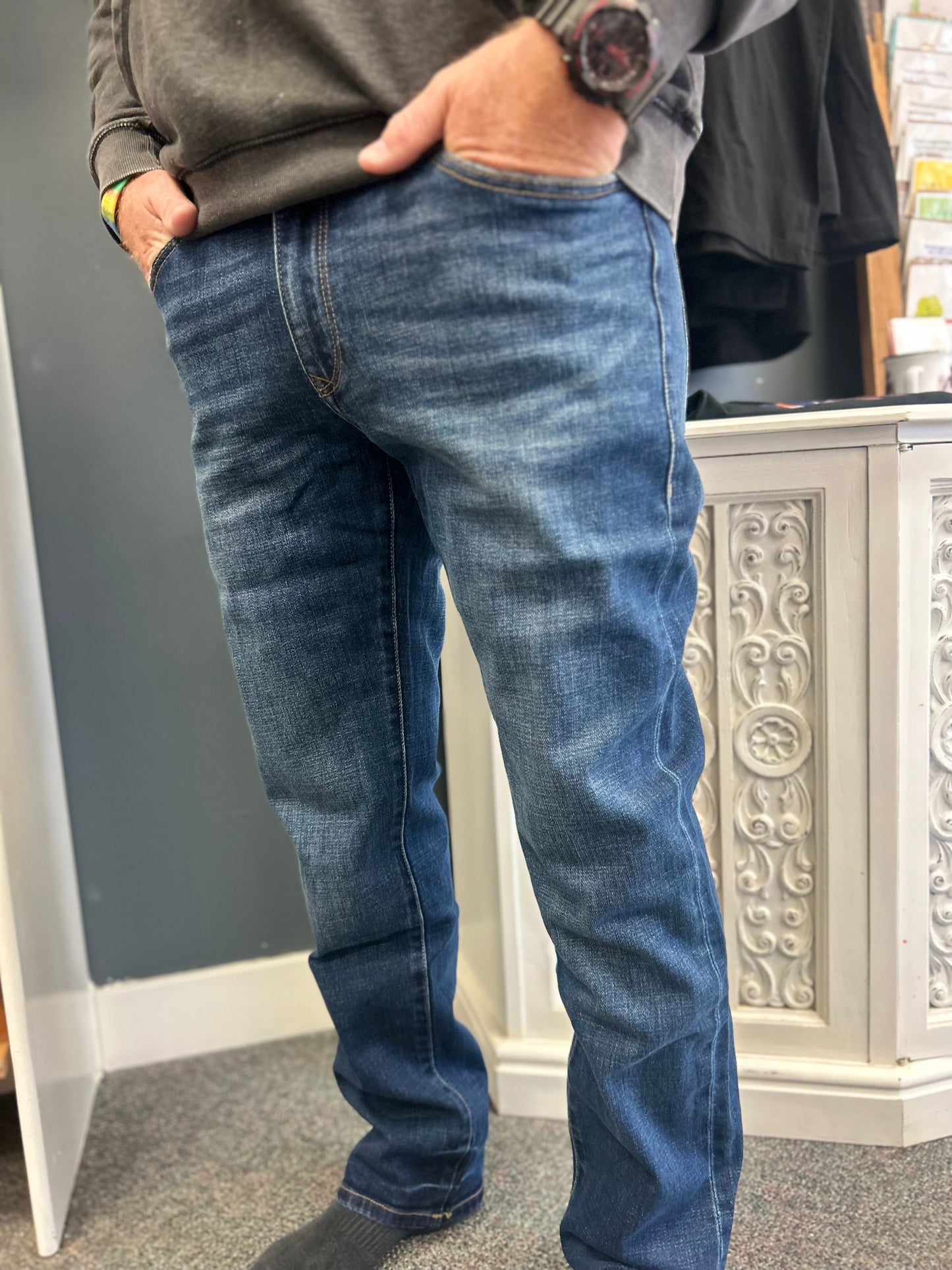 Mens KanCan Straight Leg Relaxed Fit In Indigo