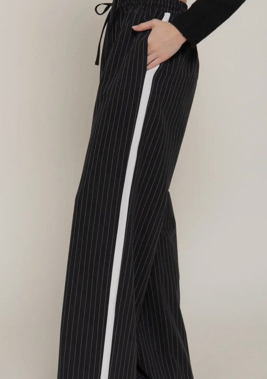 Pin Stripe Wide Leg Lounge Pant