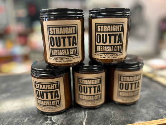 Custom Straight Outta Nebraska City Candle