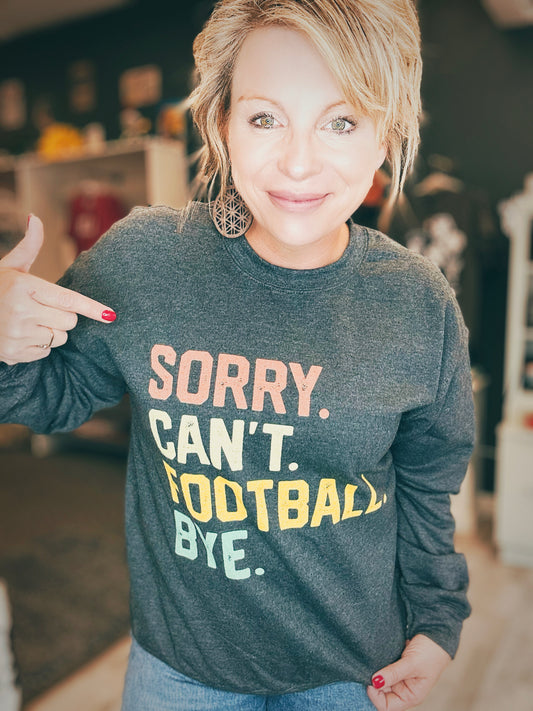 Sorry. Can’t. Football. Bye.