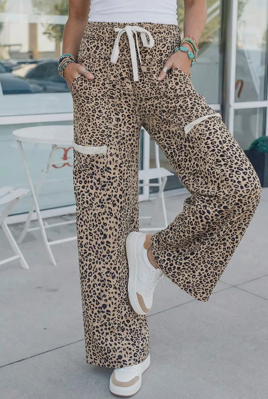 Printed Wide Leg Pant