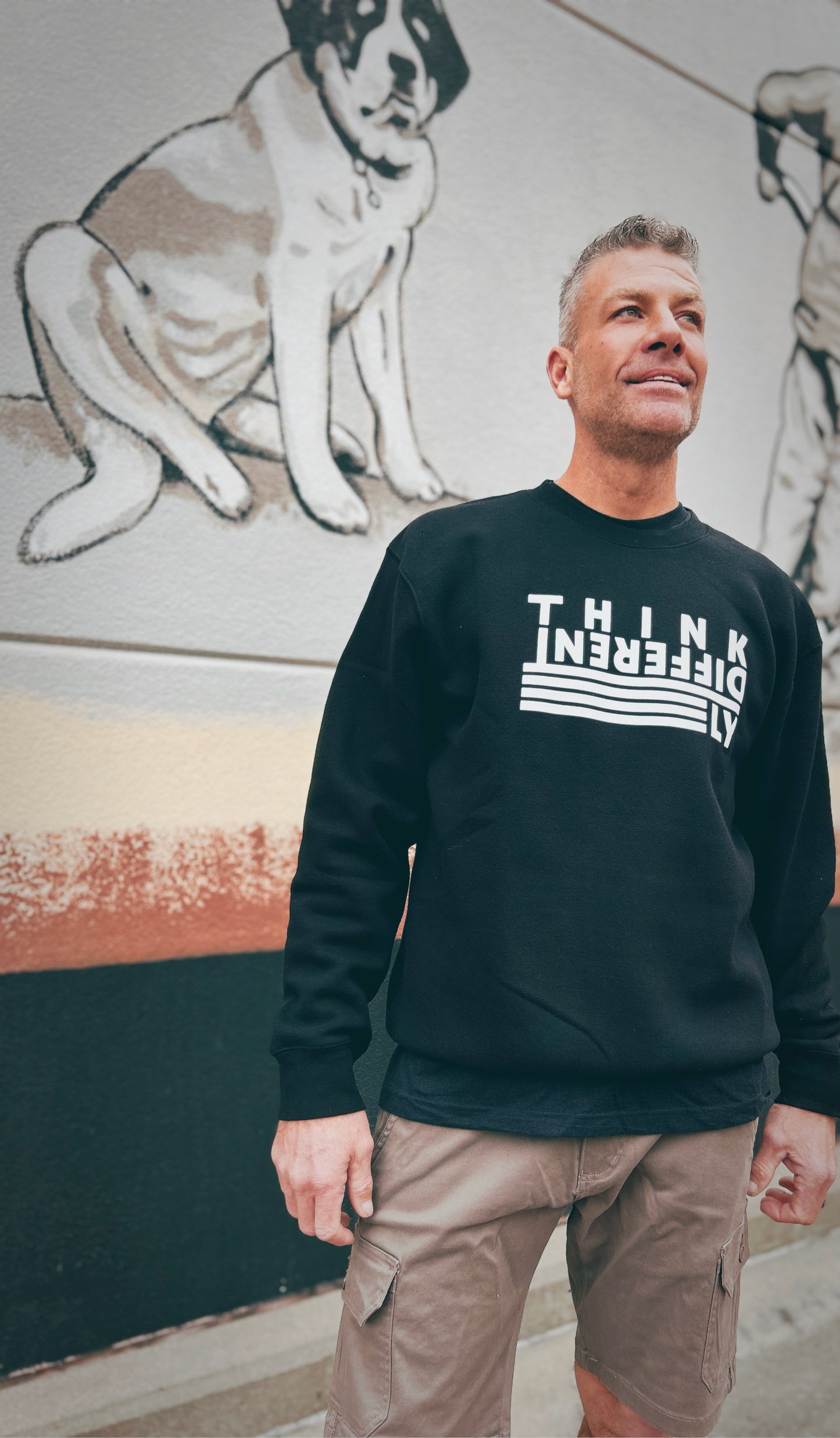 Think Differently Crewneck In Black