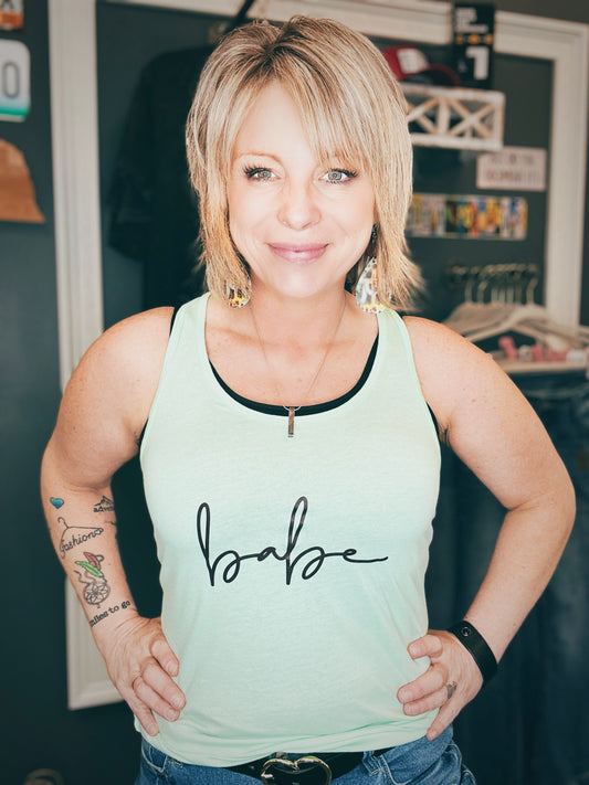 Babe Tank Top In Mint