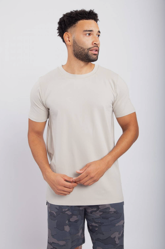 Classic Crew Neck Tee In Grey