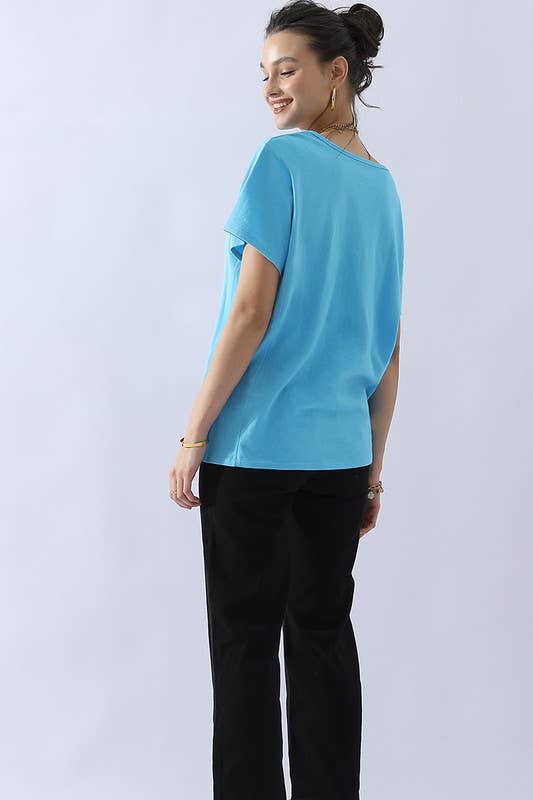Loose Fit Round Neck Top