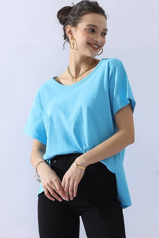 Loose Fit Round Neck Top