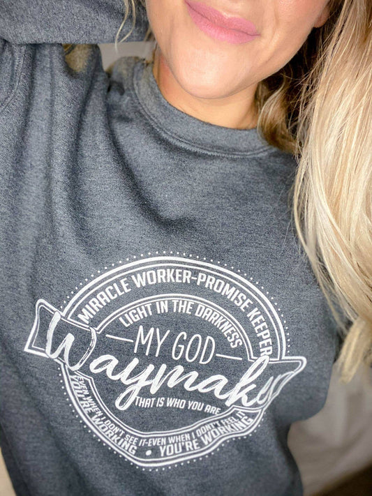 Waymaker Crewneck Sweatshirt In Charcoal