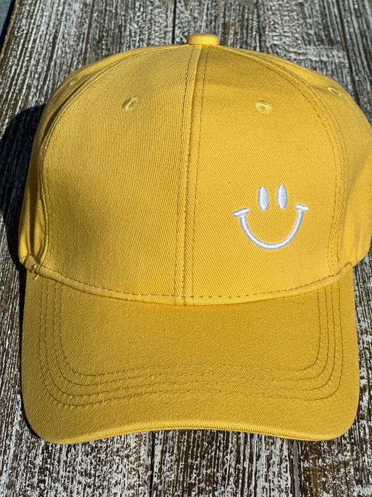 "You Make Me Smile" Yellow Baseball Hat