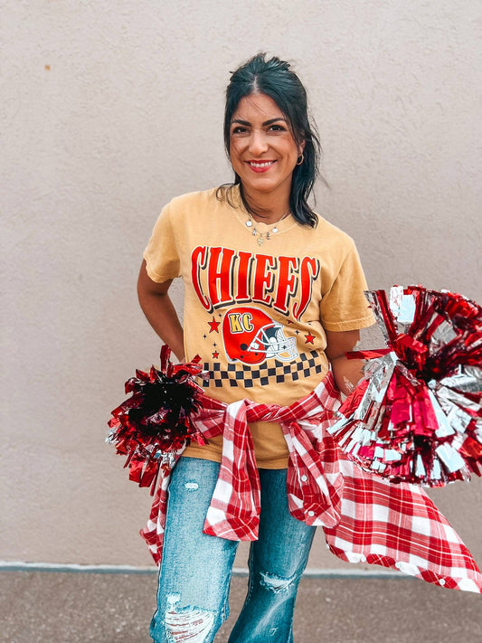CHIEFS CHECK STARS TEE