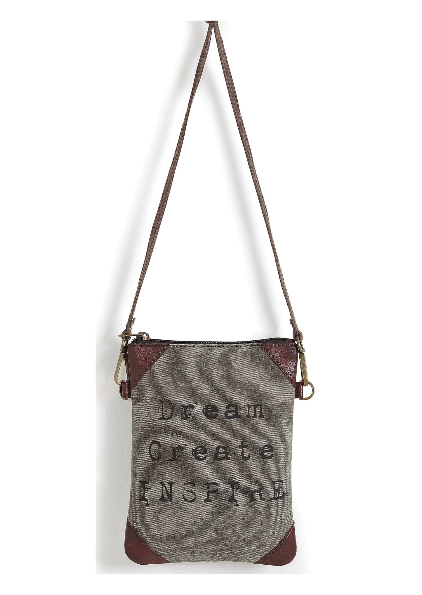 Dream Create Inspire Canvas Small Crossbody