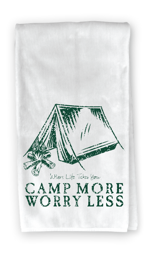 Vintage Tent Kitchen Towel - Where Life Takes You